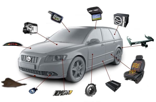 Auto electrician team working on a car's electrical system